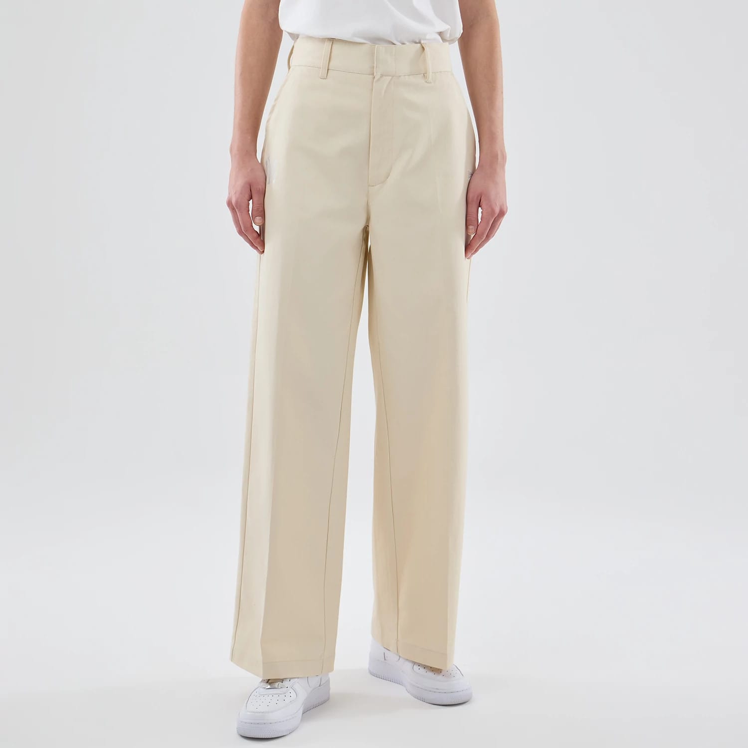 New York Yankees Womens MLB Cream Chino Trousers-kentox