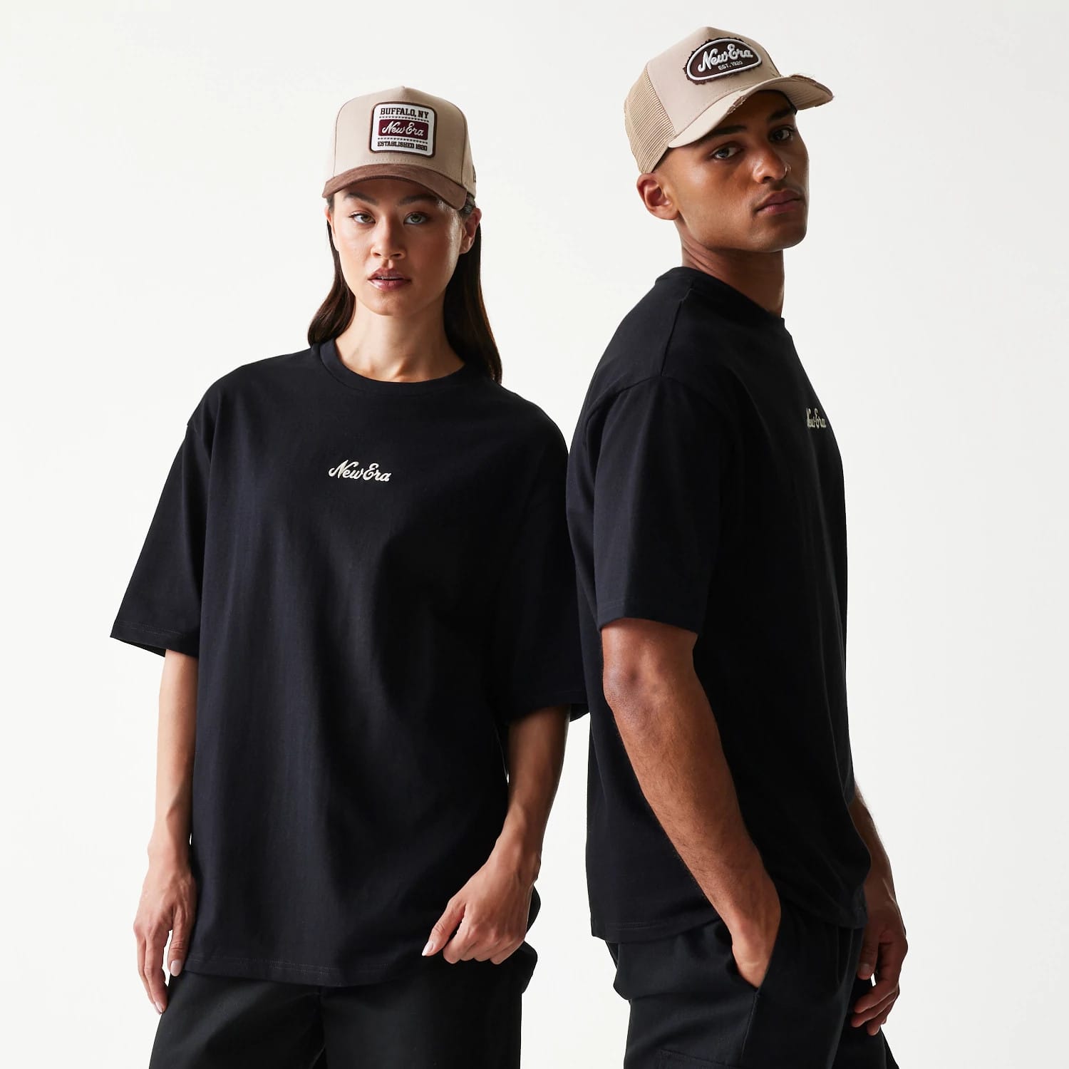 New Era Script Black T-Shirt-kentox