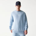 New York Yankees MLB Midi Pastel Blue Oversized Crew Neck Sweater-kentox