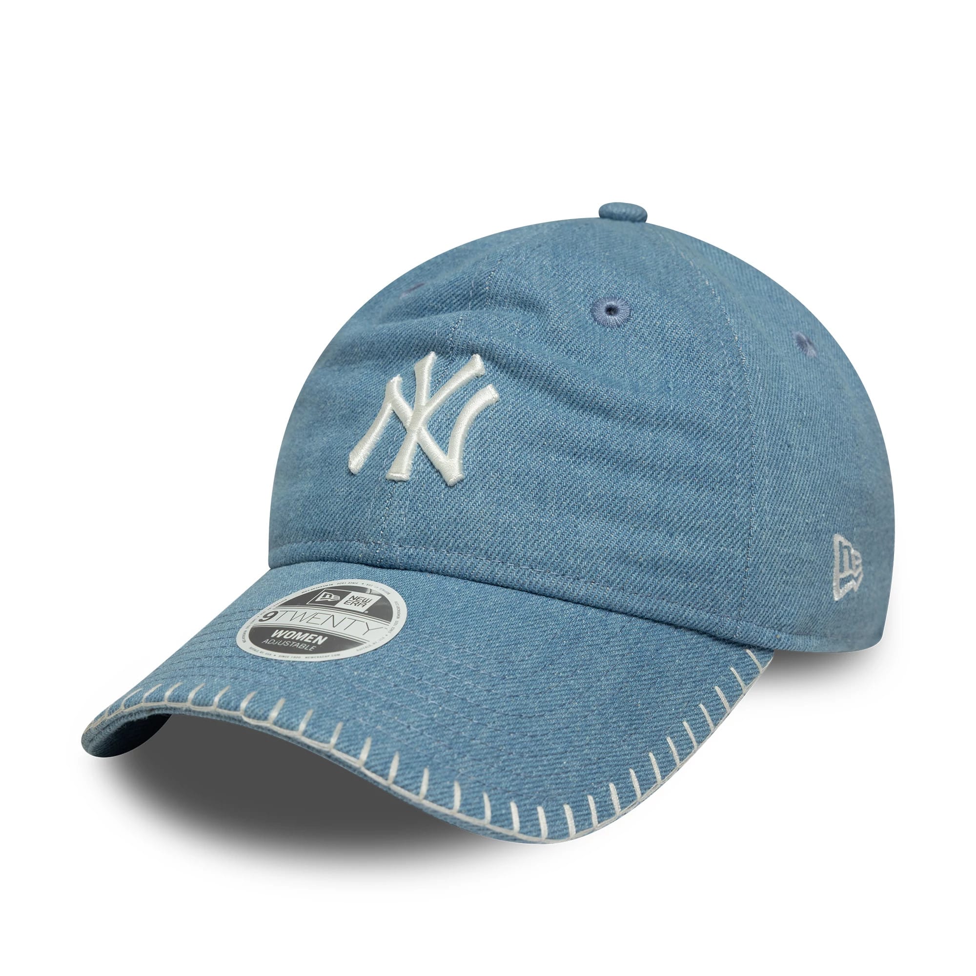 New York Yankees Womens MLB Denim Stitch Pastel Blue 9TWENTY Cap-kentox