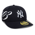 New York Yankees MLB Est Script Navy Low Profile 59FIFTY Fitted Cap-kentox