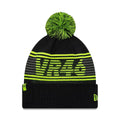 VR46 Recycled Black Bobble Knit Beanie Hat-kentox