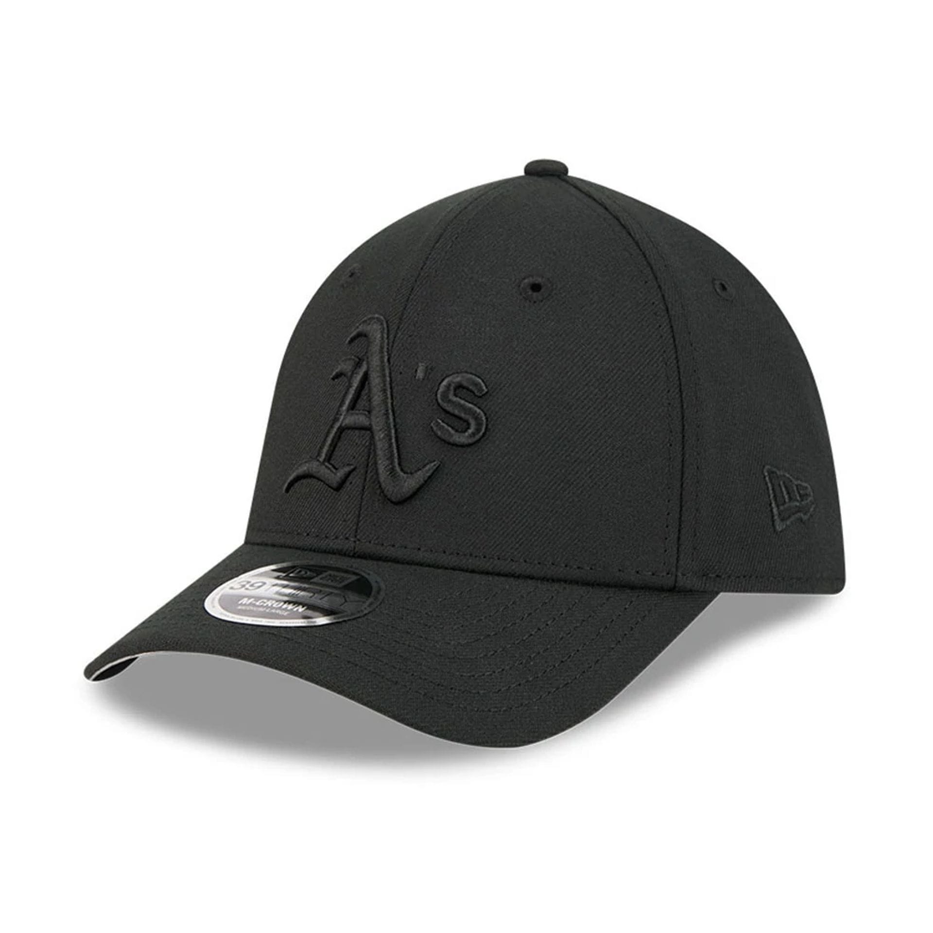 Athletics MLB Outline Black 39THIRTY M-Crown Stretch Fit Cap-kentox