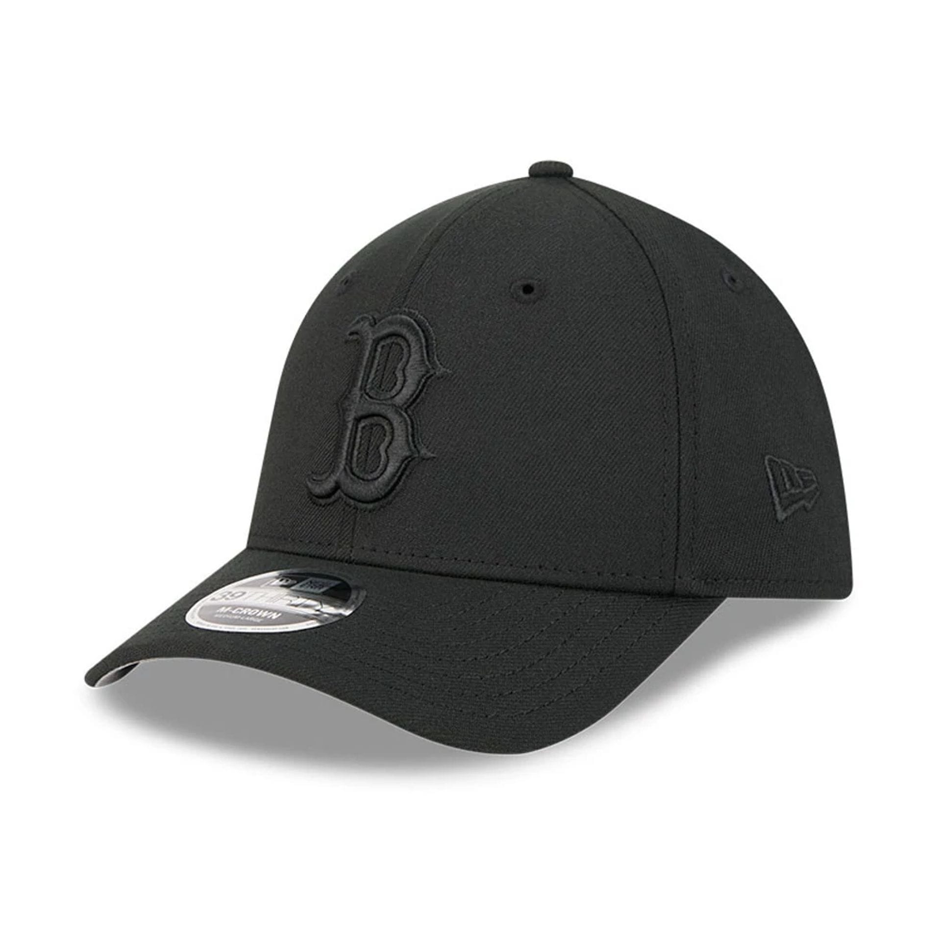 Boston Red Sox MLB Outline Black 39THIRTY M-Crown Stretch Fit Cap-kentox