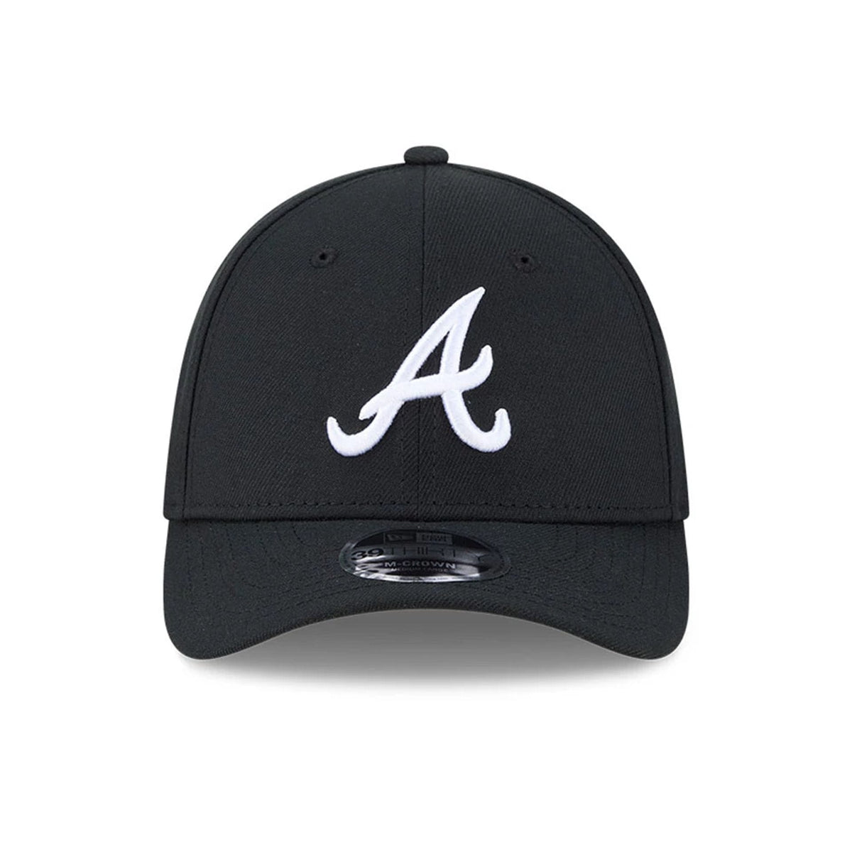 Atlanta Braves MLB Black 39THIRTY M-Crown Stretch Fit Cap-kentox