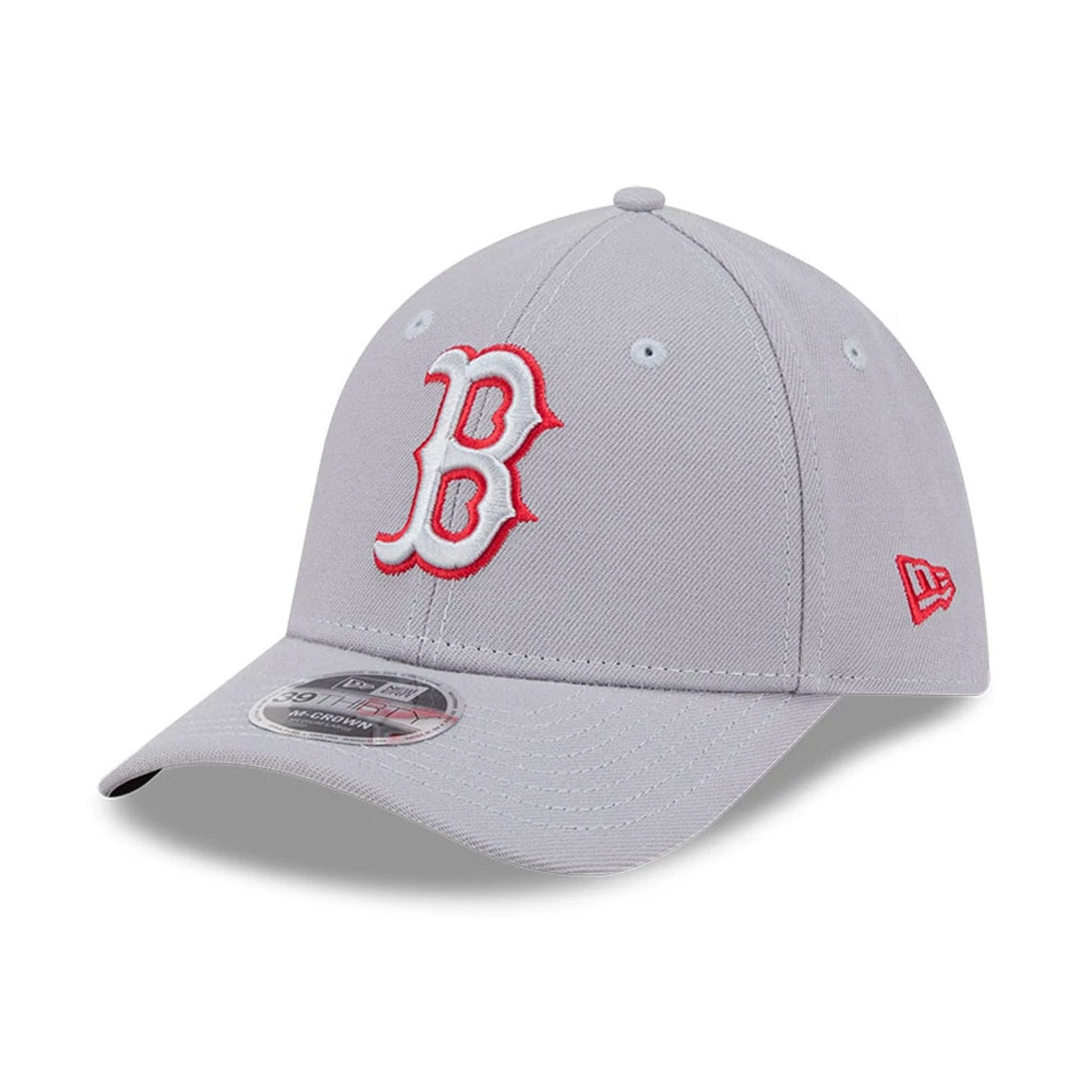 Boston Red Sox MLB Grey 39THIRTY M-Crown Stretch Fit Cap-kentox