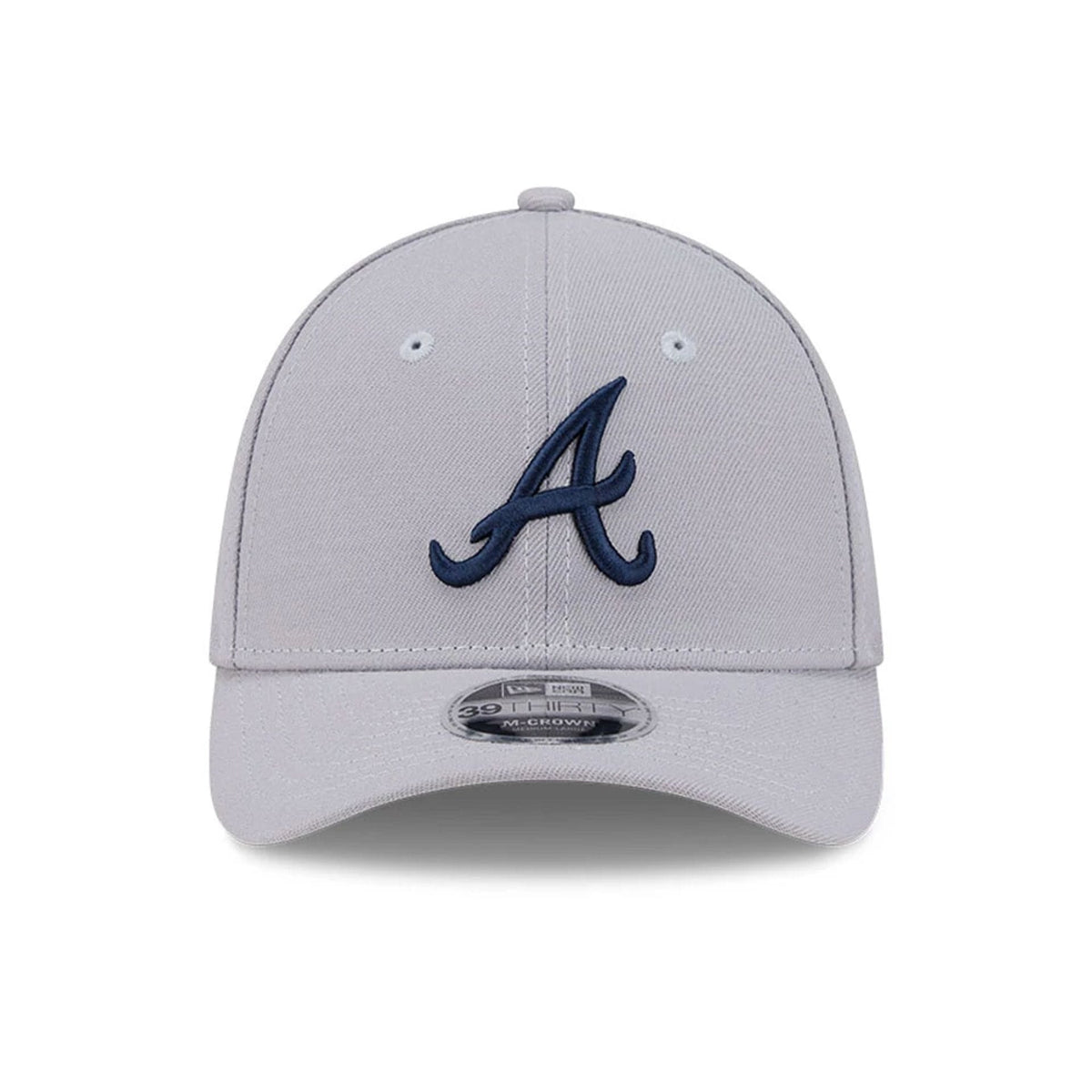 Atlanta Braves MLB Grey 39THIRTY M-Crown Stretch Fit Cap-kentox