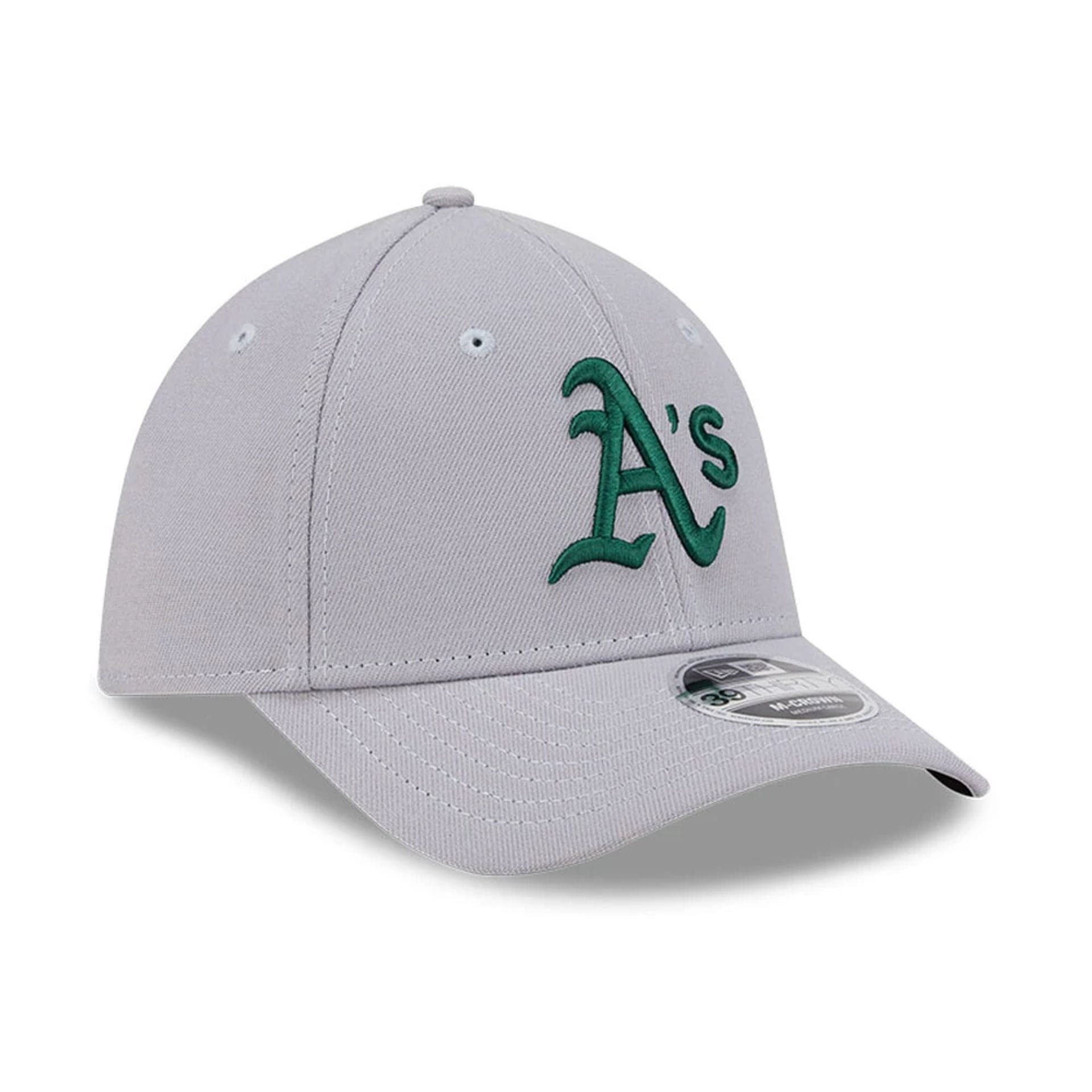 Athletics MLB Grey 39THIRTY M-Crown Stretch Fit Cap-kentox