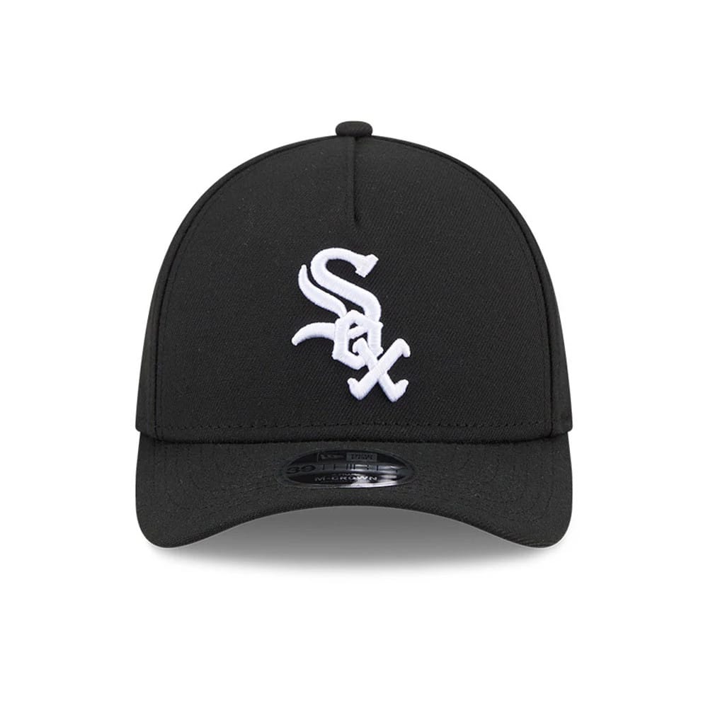 Chicago White Sox MLB Black 39THIRTY M-Crown A-Frame Stretch-Fit Cap-kentox