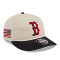Boston Red Sox MLB Americana Herringbone White Retro Crown 9FIFTY Adjustable Cap-kentox