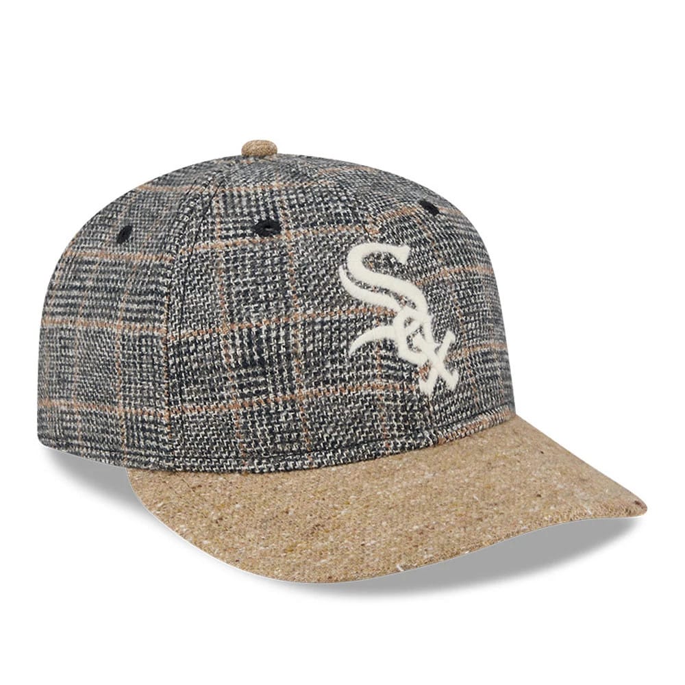 Chicago White Sox MLB Vintage Tweed Open Blue Retro Crown 59FIFTY Fitted Cap-kentox