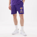 LA Lakers NBA Match Purple Oversized Shorts-kentox