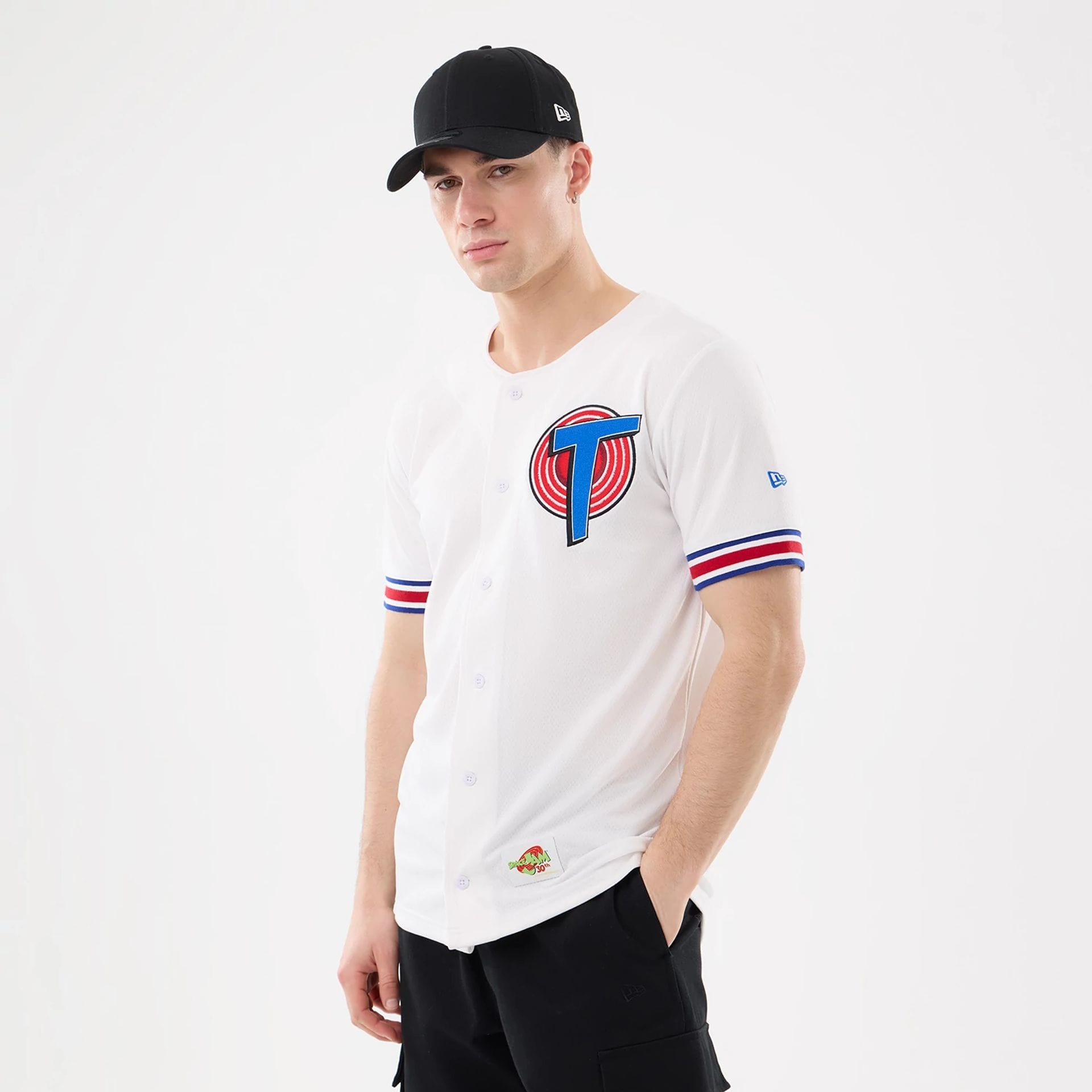 Space Jam Warner Brothers Space Jam White Mesh Jersey-kentox