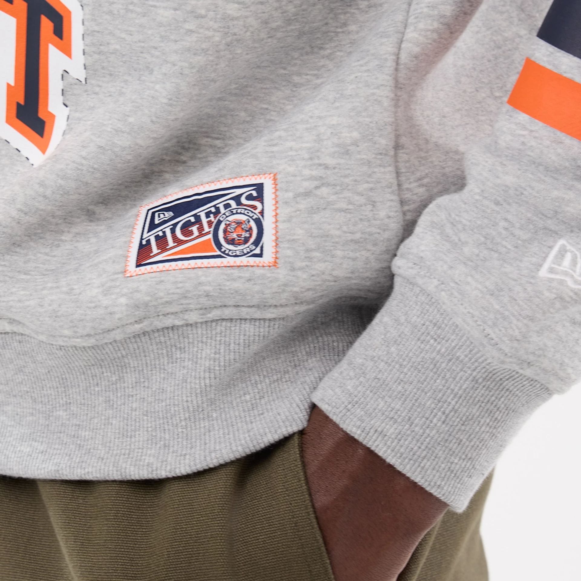 Detroit Tigers MLB Sport Classic Grey Crew Neck Sweater-kentox