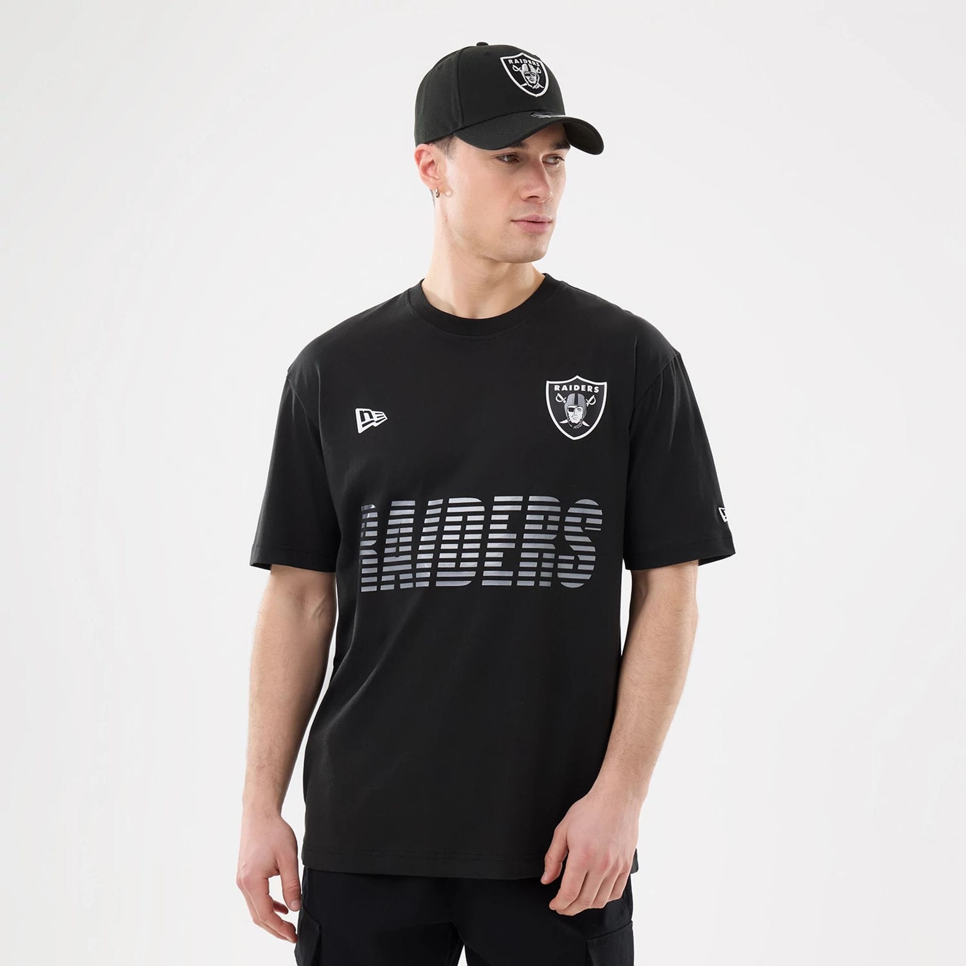 Las Vegas Raiders NFL Match Black T-Shirt-kentox