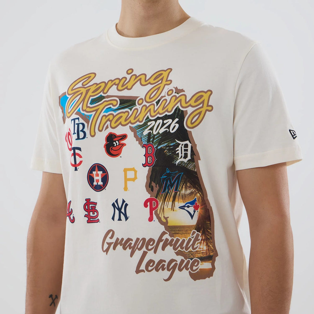 Grapefruit League Logo MLB Spring Training 2026 Cream T-Shirt-kentox