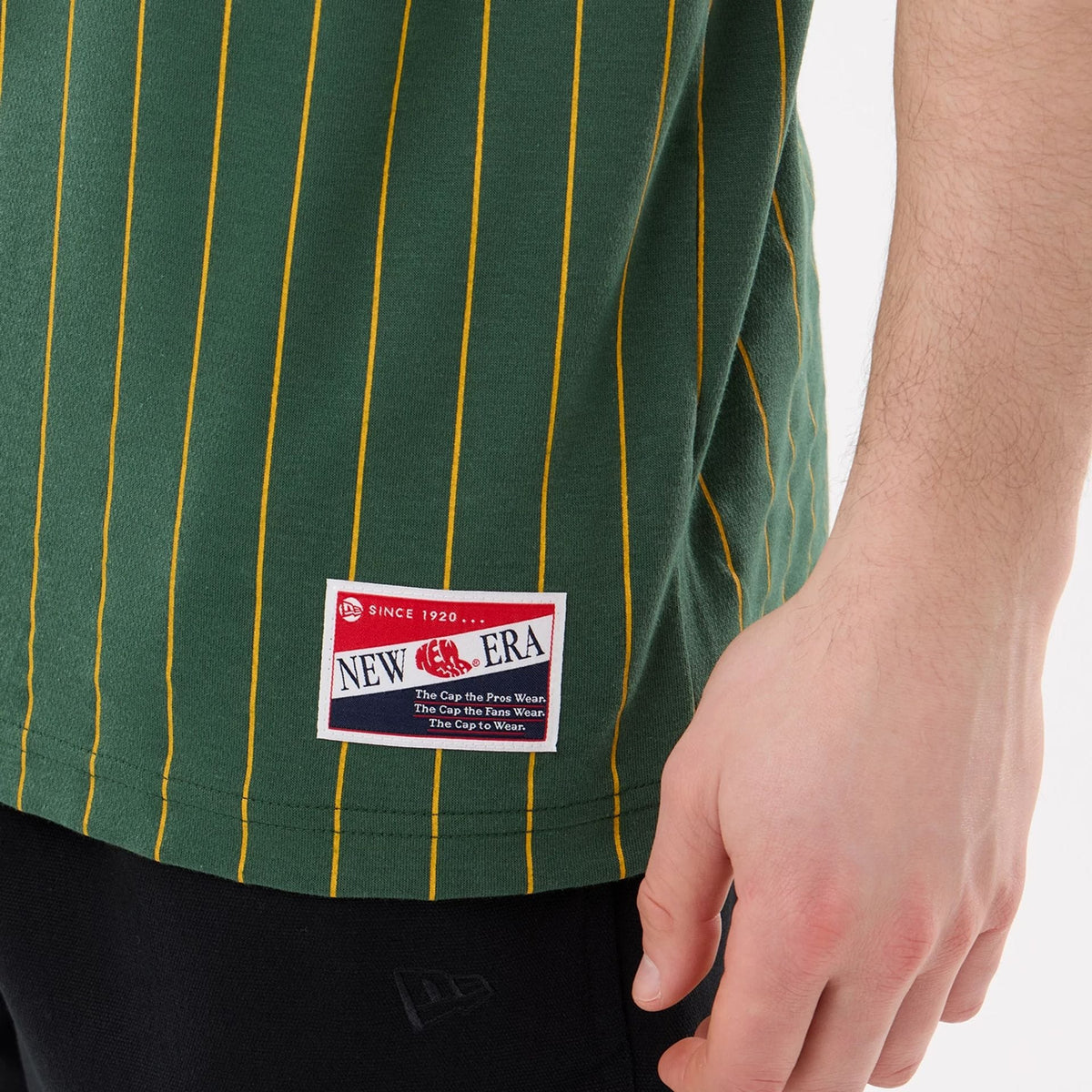 Athletics MLB Pinstripe Dark Green T-Shirt-kentox
