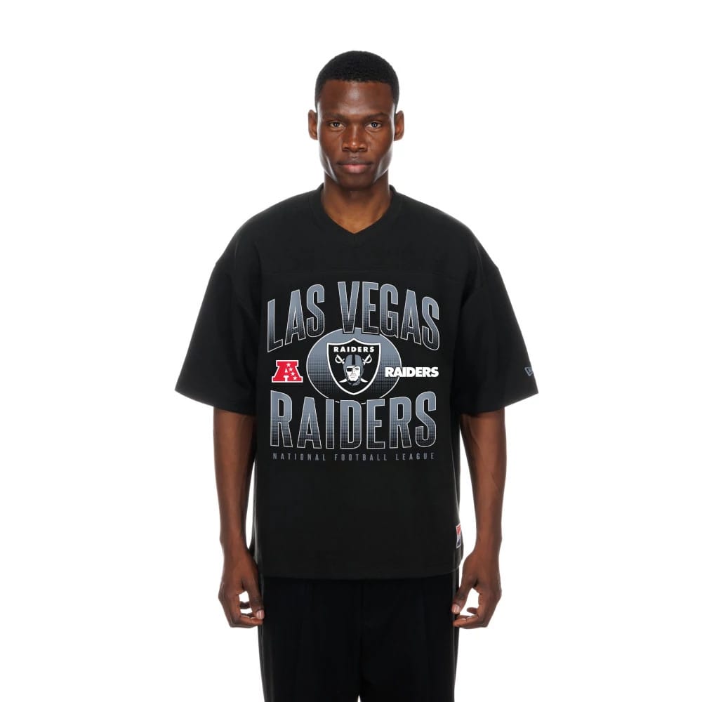 Las Vegas Raiders NFL Black Boxy T-Shirt-kentox