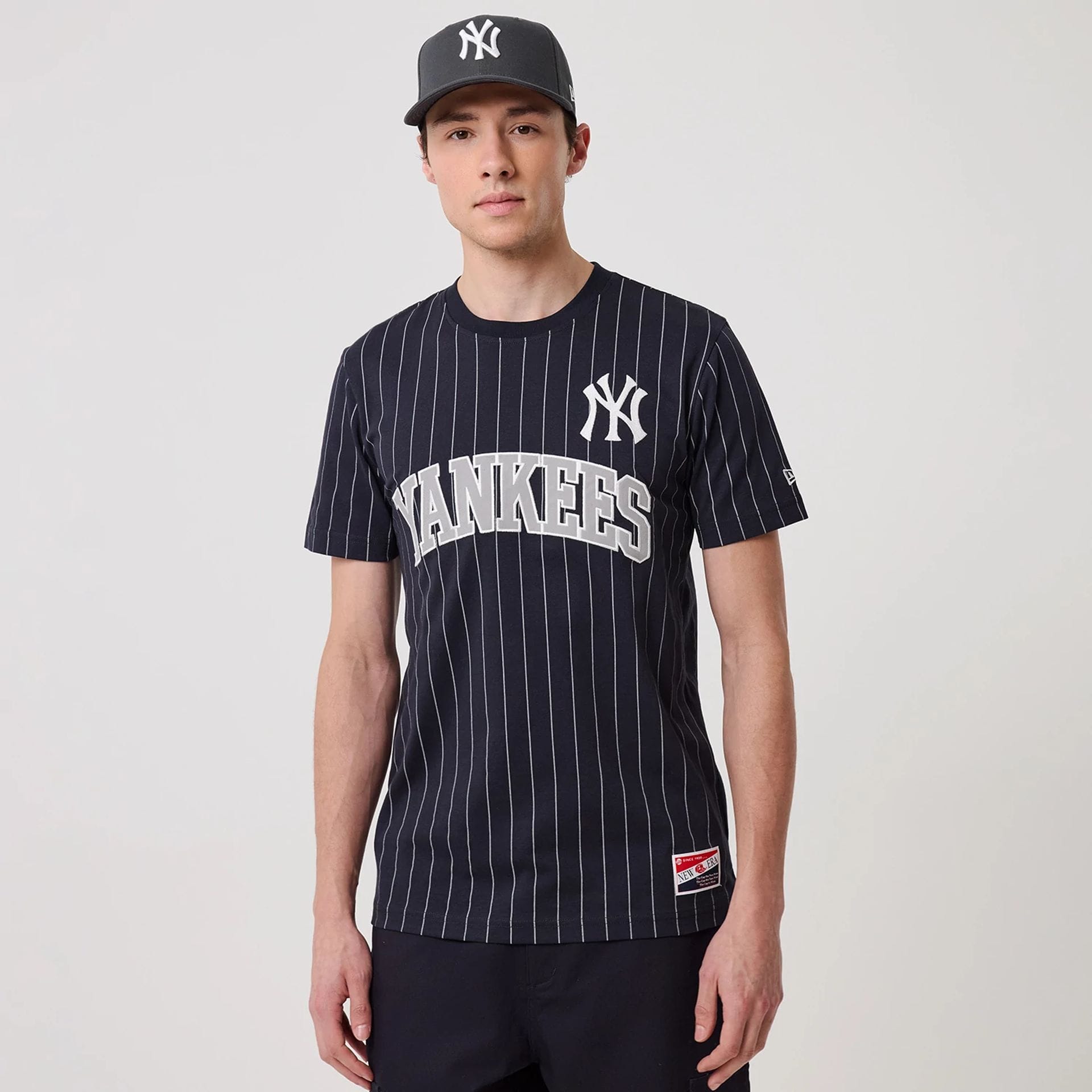 New York Yankees MLB Pinstripe Navy T-Shirt-kentox