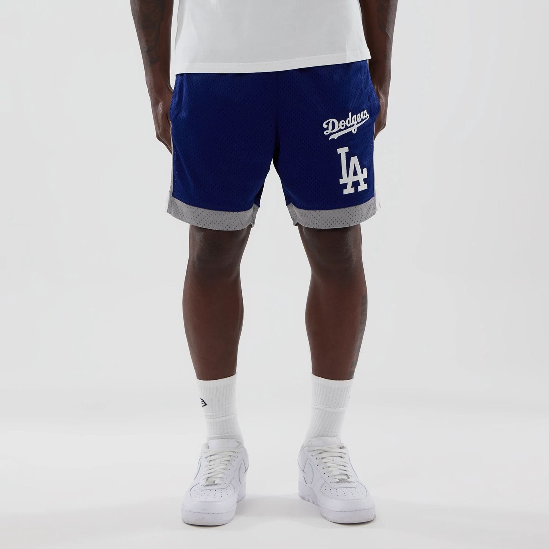 LA Dodgers MLB Dark Blue Mesh Shorts-kentox