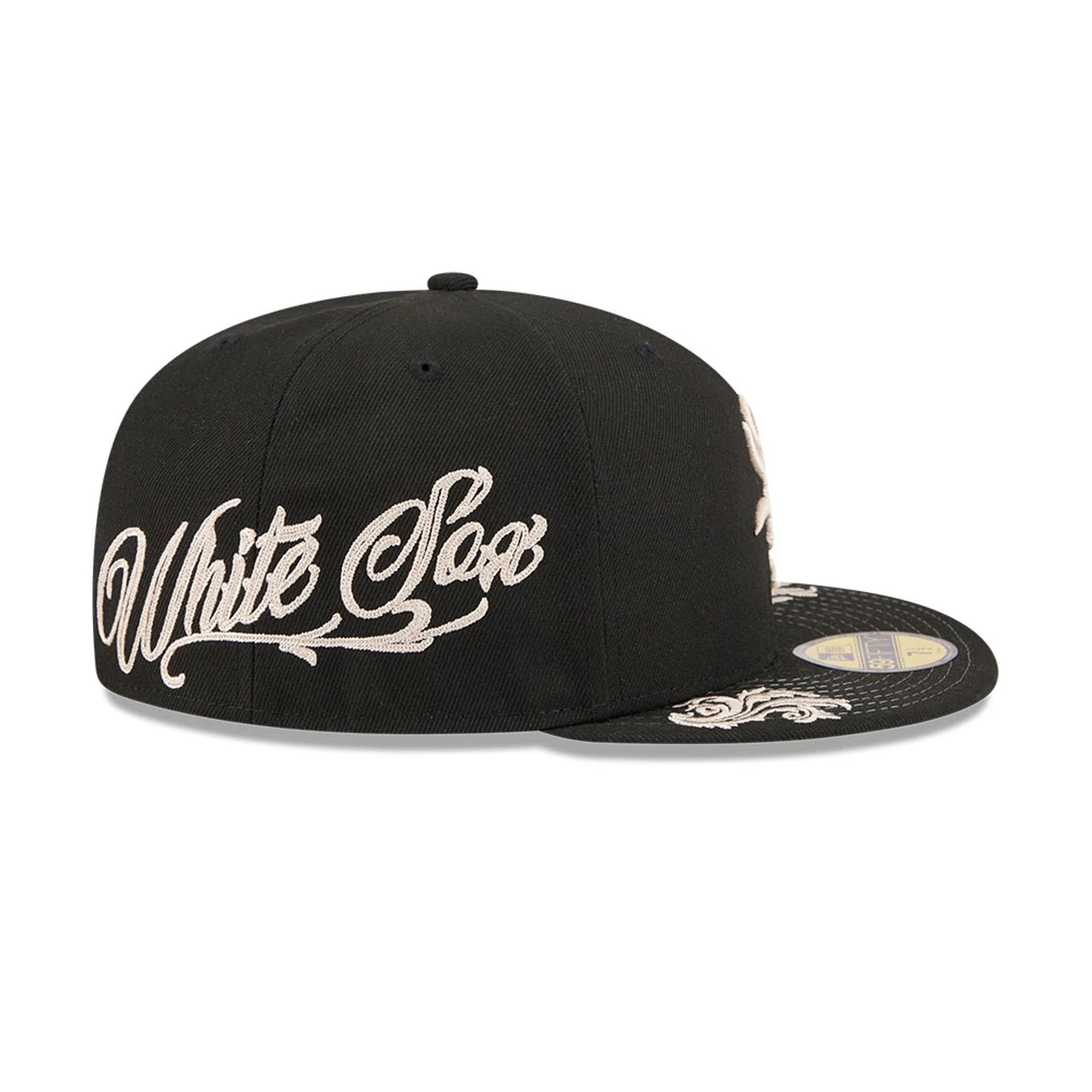 Chicago White Sox MLB Script Black 59FIFTY Fitted Cap-kentox
