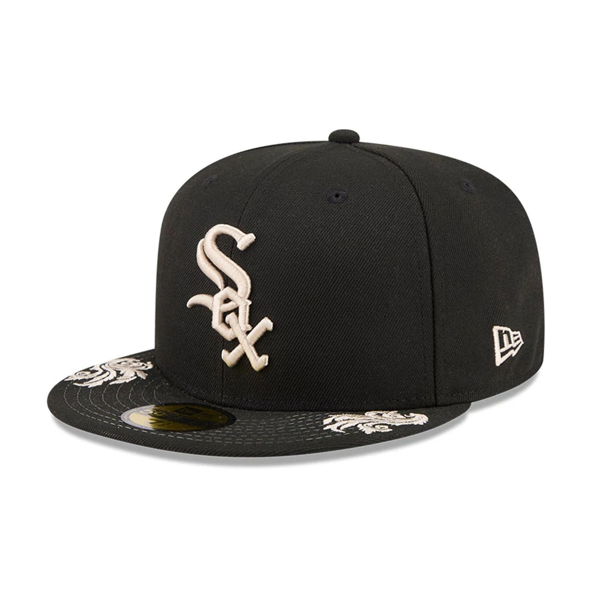 Chicago White Sox MLB Script Black 59FIFTY Fitted Cap-kentox