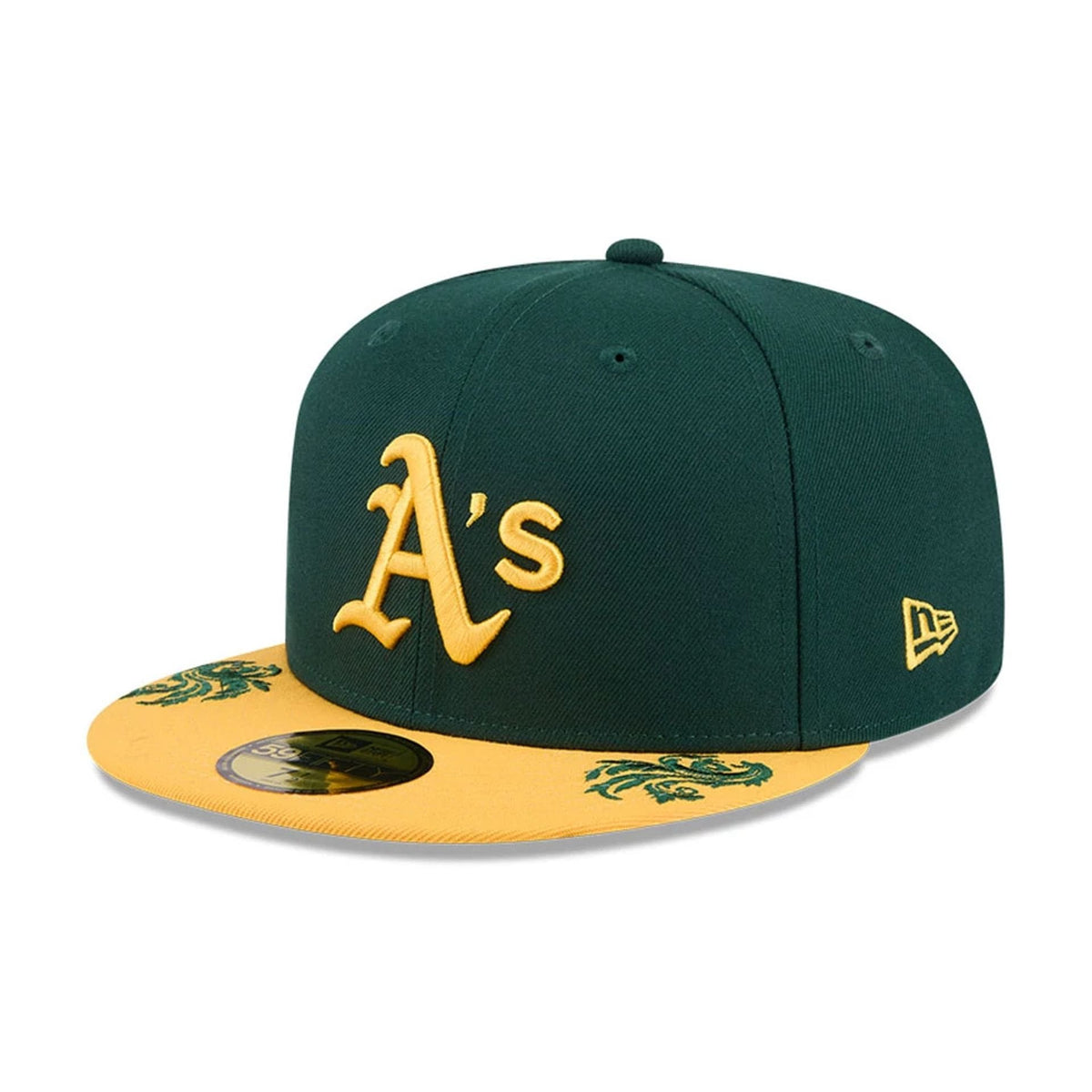 Athletics MLB Script Dark Green 59FIFTY Fitted Cap-kentox