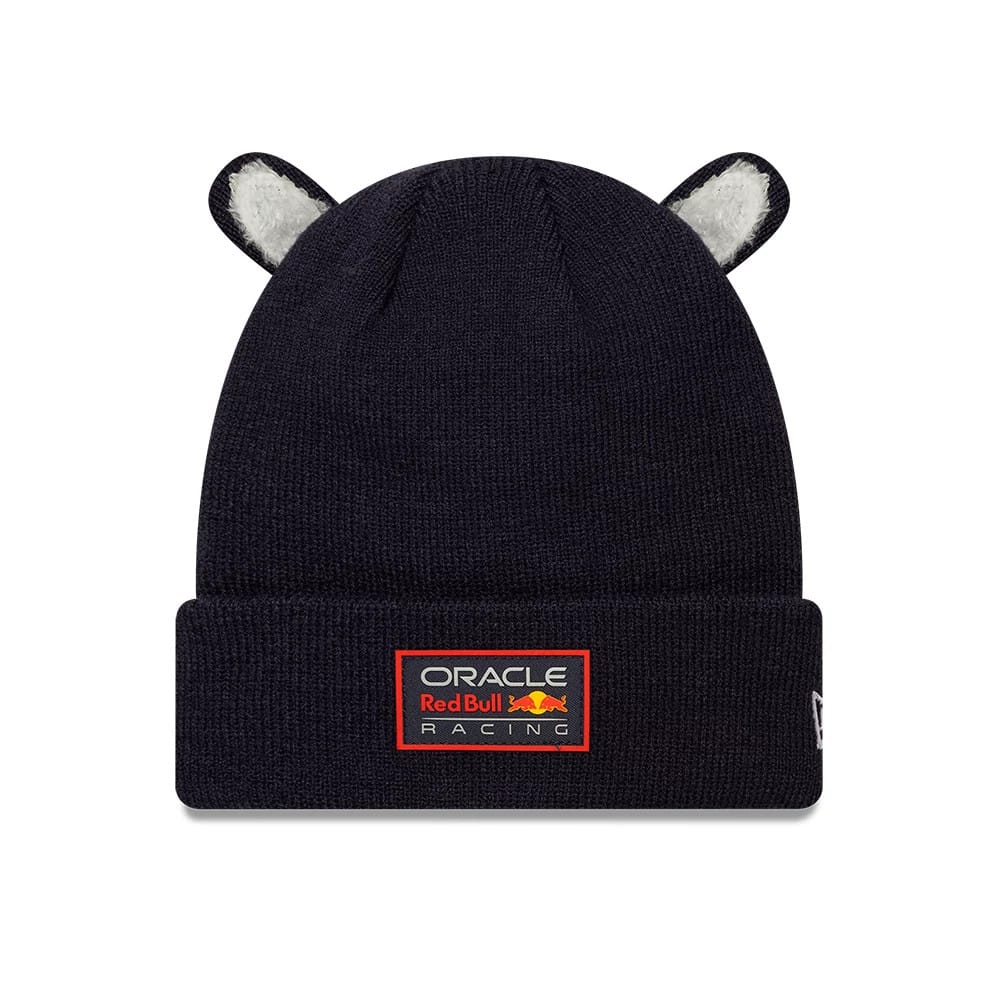 Red Bull Racing Child Ears Dark Blue Cuff Knit Beanie Hat-kentox