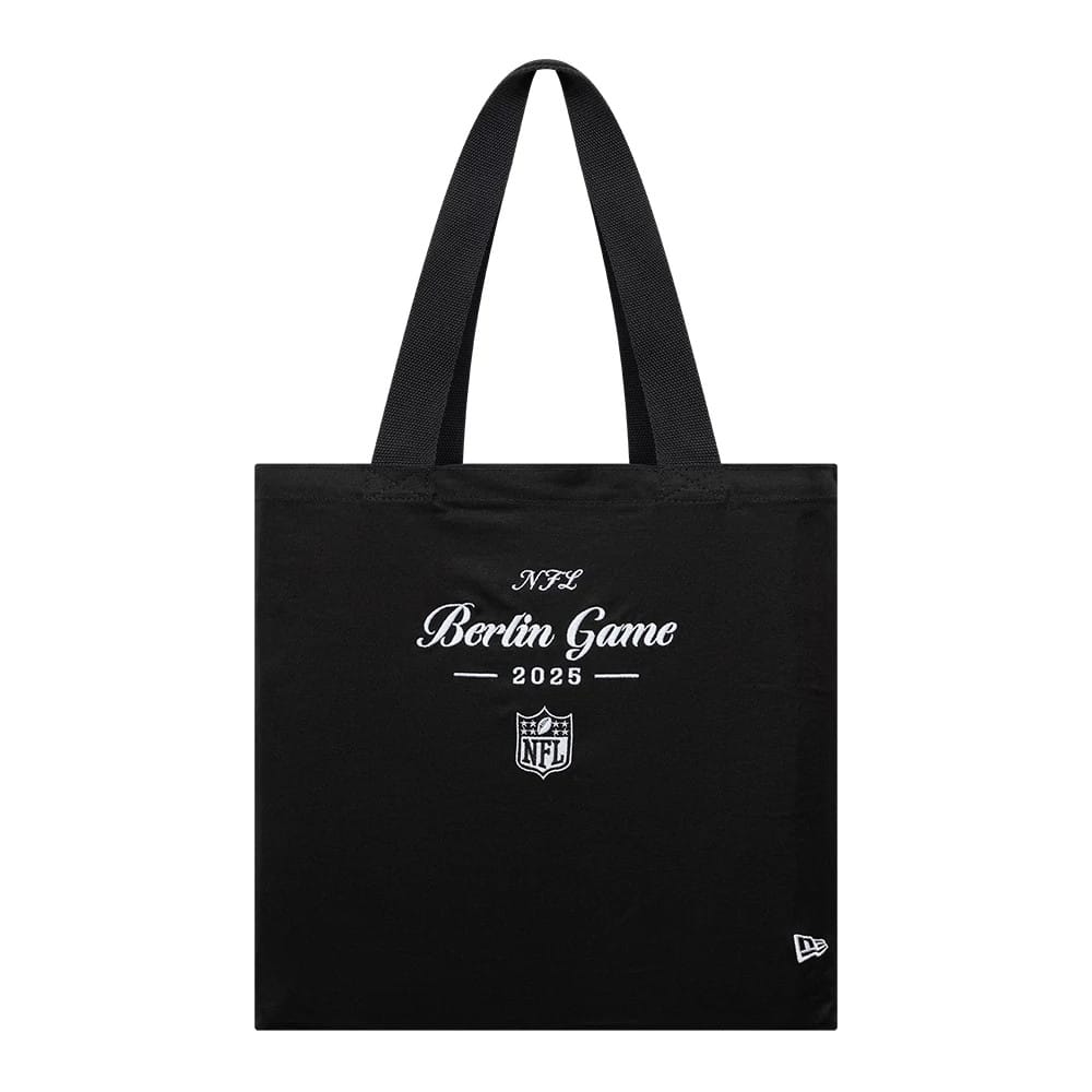Shield Logo NFL Berlin Game 2025 Black Tote Bag-kentox