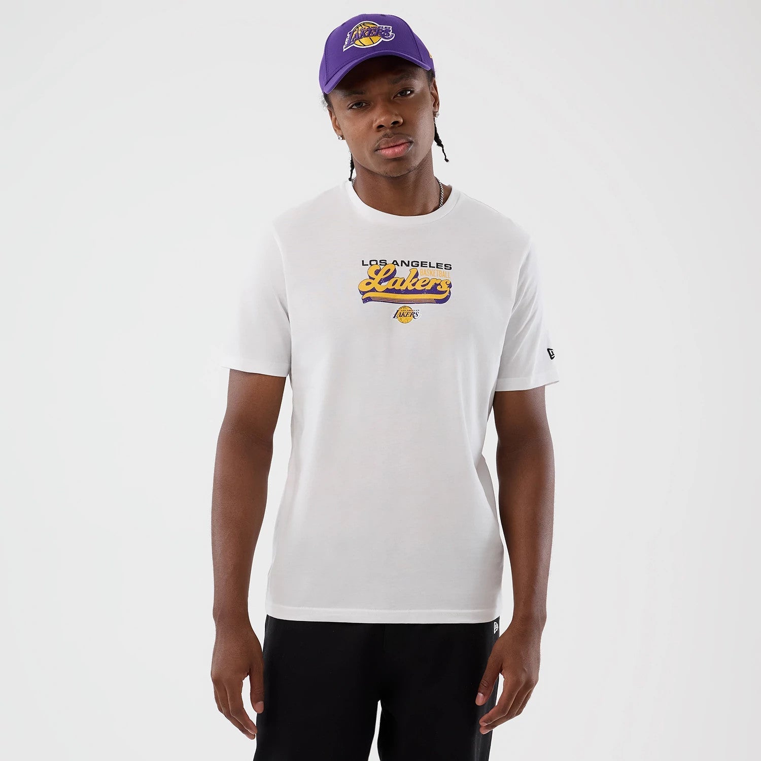 LA Lakers NBA Back To School White T-Shirt-kentox