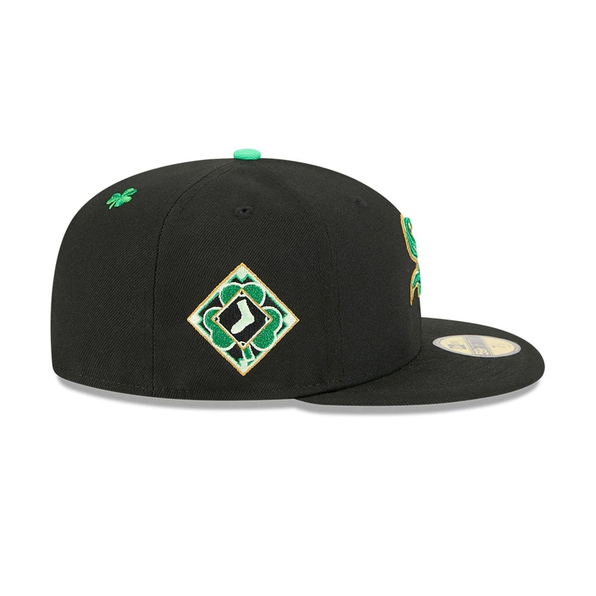 Chicago White Sox MLB Saint Patrick's Day Black 59FIFTY Fitted Cap-kentox