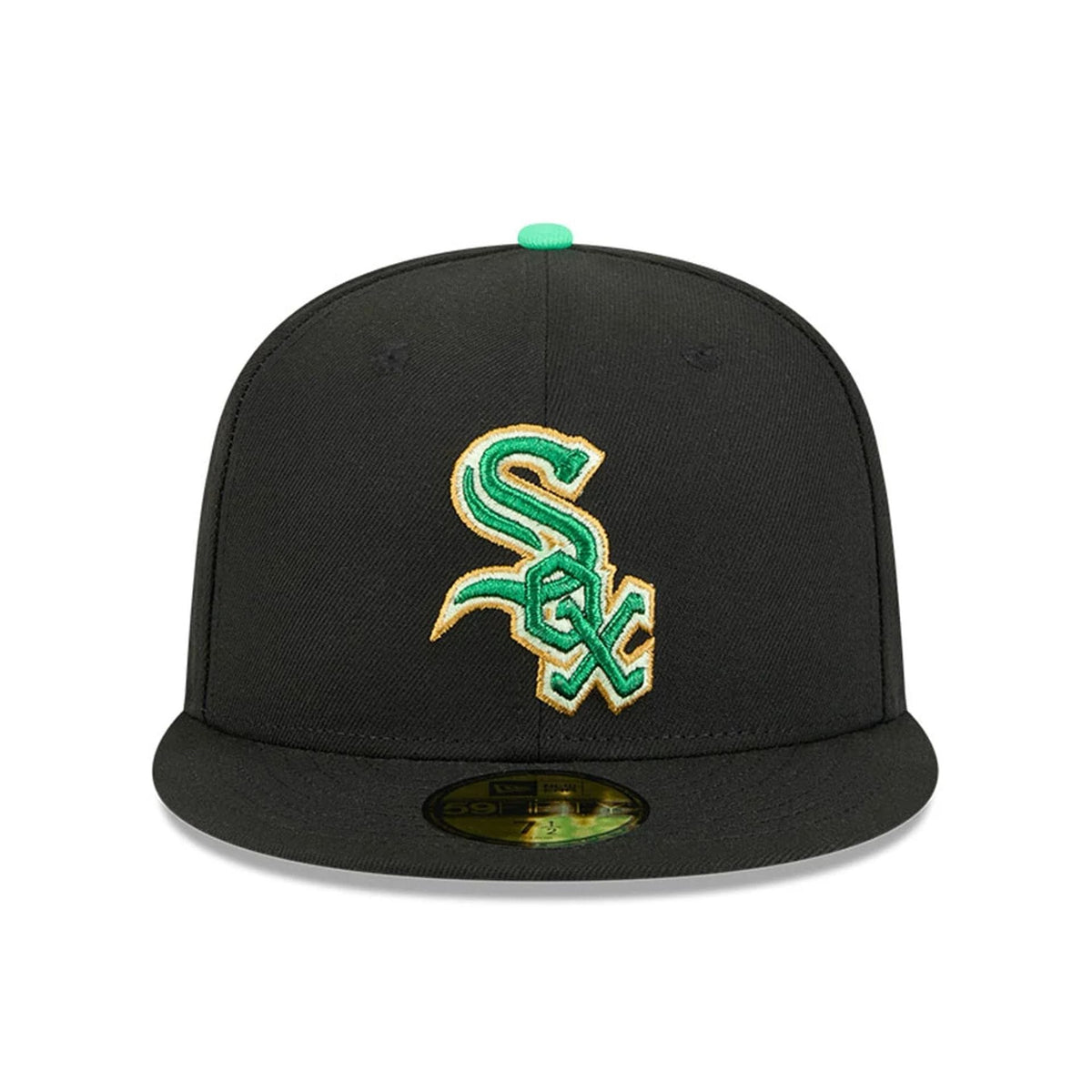 Chicago White Sox MLB Saint Patrick's Day Black 59FIFTY Fitted Cap-kentox