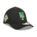 Mets MLB Saint Patrick's Day Black 39THIRTY M-Crown A-Frame Stretch Fit Cap-kentox