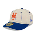 New York Mets MLB Linen Cream Retro Crown 59FIFTY Fitted Cap-kentox