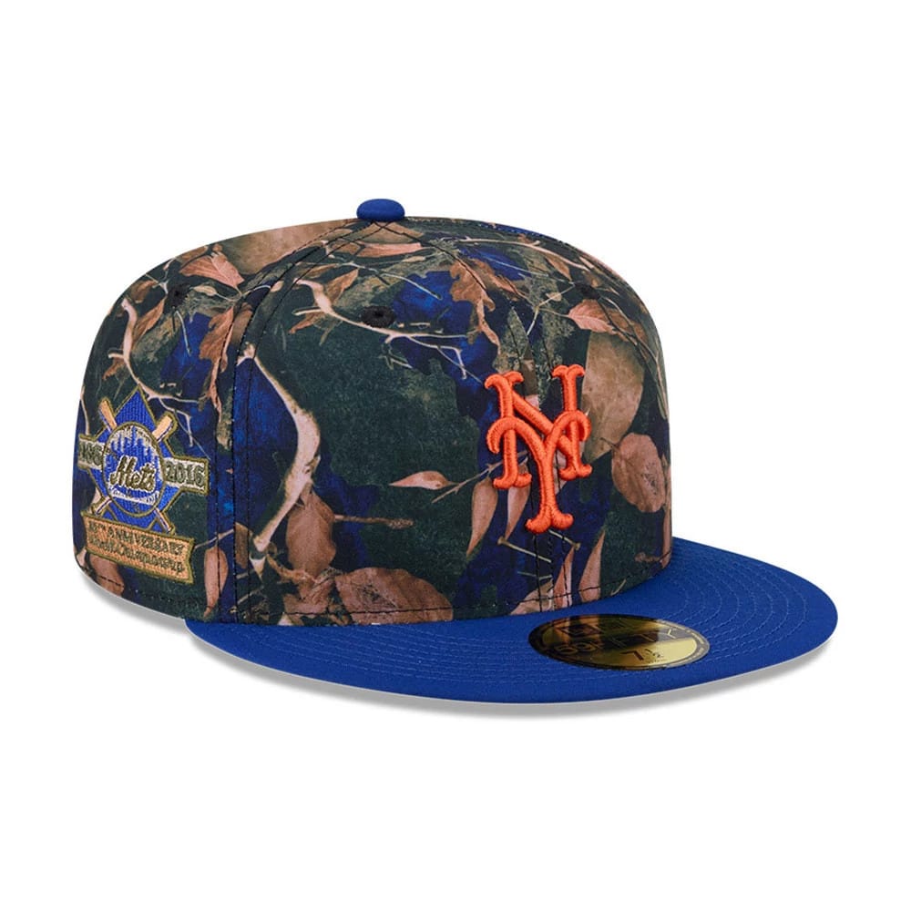 New York Mets MLB Leaves Blue 59FIFTY Fitted Cap-kentox