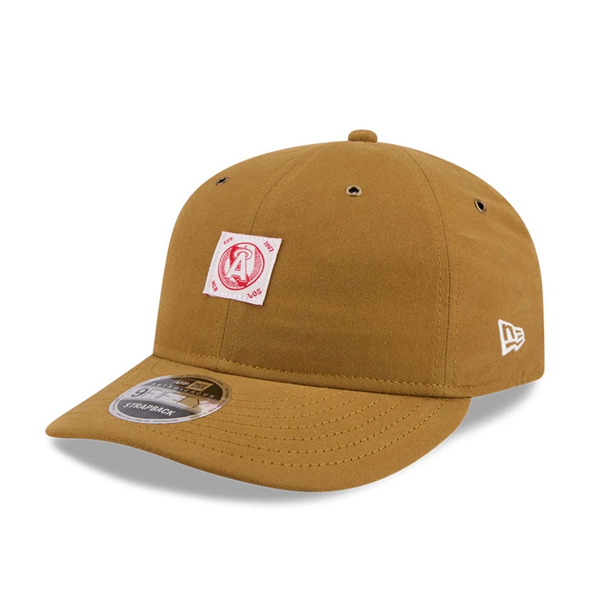 LA Angels MLB Brushed Dark Beige Retro Crown 9FIFTY Adjustable Cap-kentox