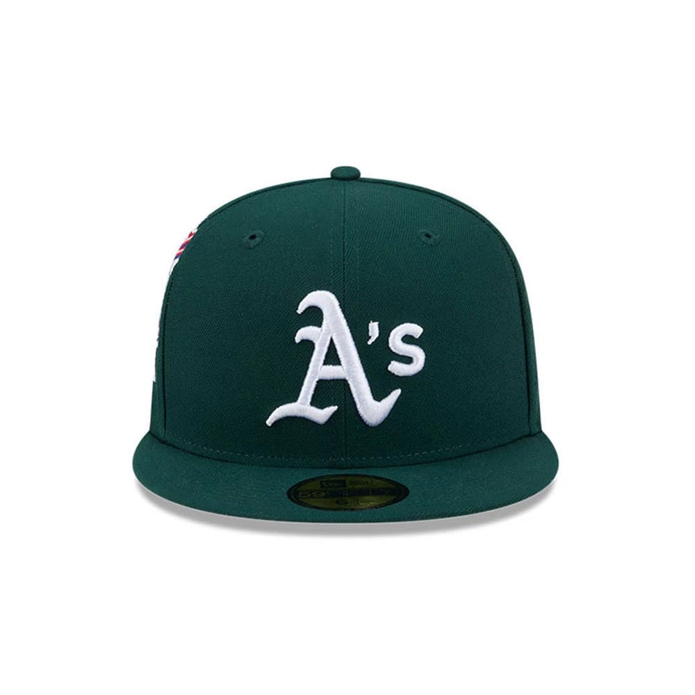 Athletics MLB Hidden Hit Dark Green 59FIFTY Fitted Cap-kentox