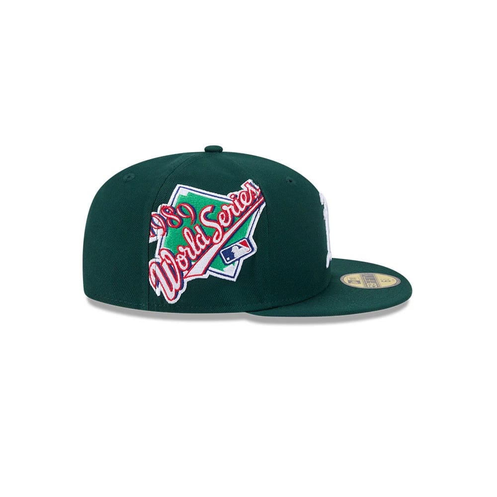 Athletics MLB Hidden Hit Dark Green 59FIFTY Fitted Cap-kentox