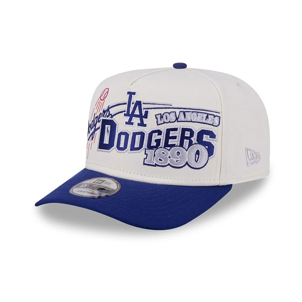 LA Dodgers MLB Classic White 9FIFTY A-Frame Snapback Adjustable Cap-kentox