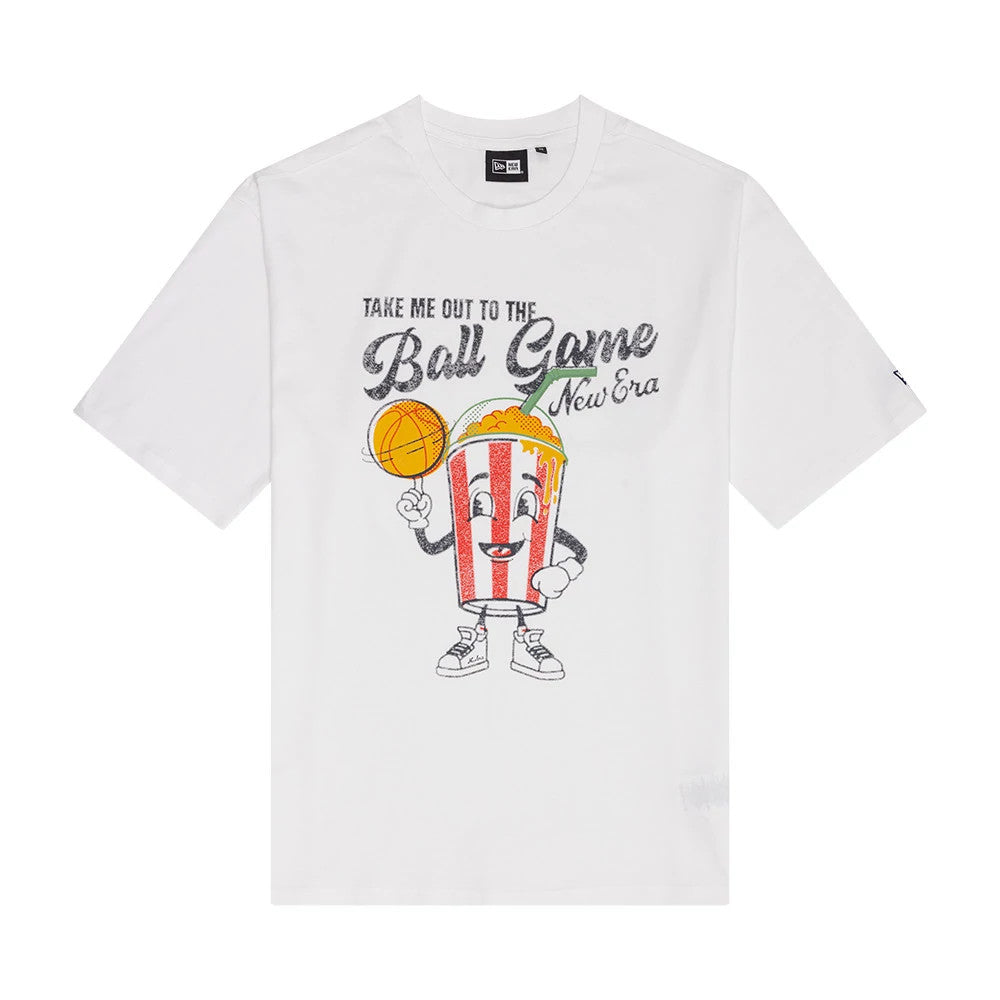 New Era Food Graphic White Oversized T-Shirt-kentox