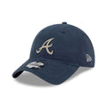 Atlanta Braves MLB Quilted Navy 9TWENTY Adjustable Cap-kentox