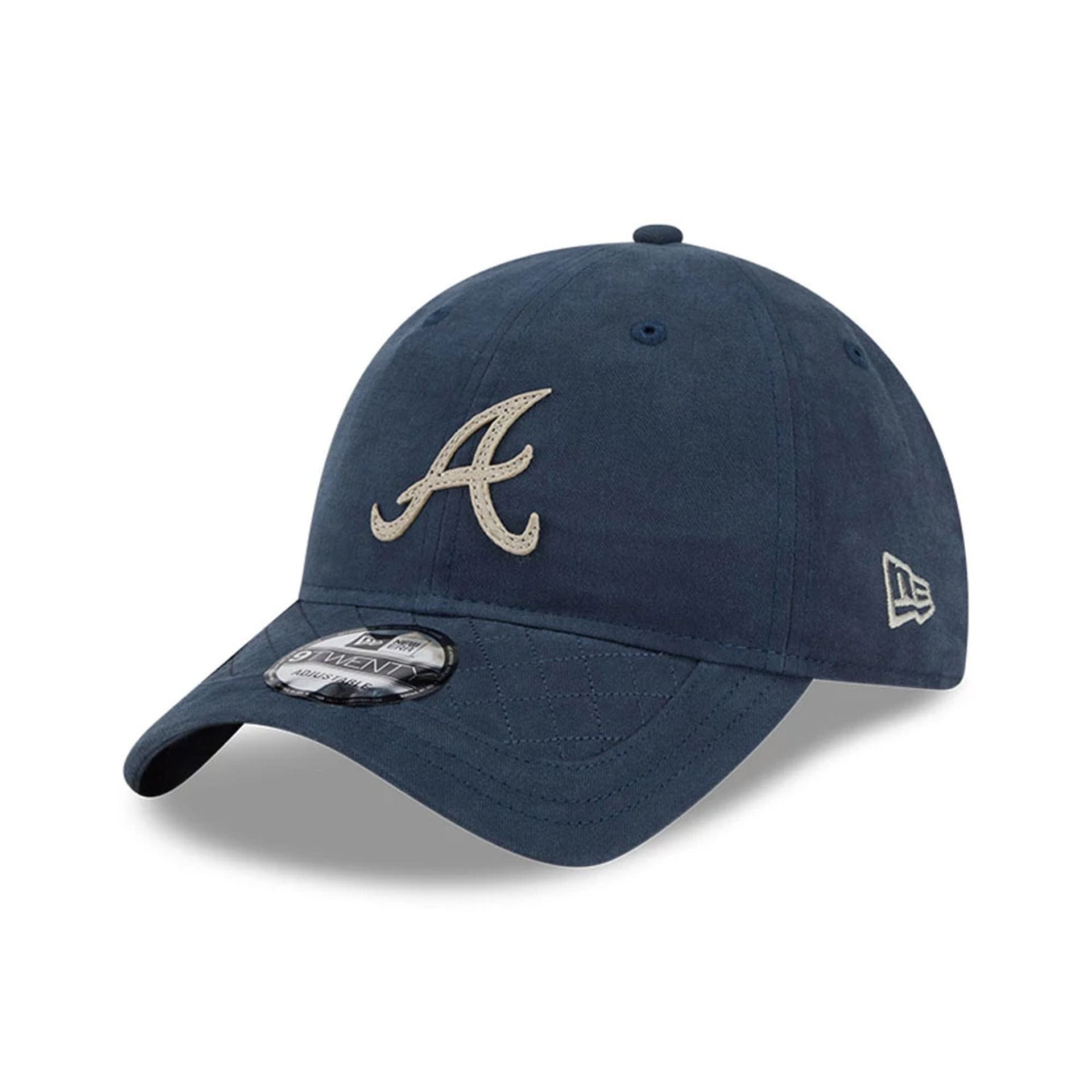 Atlanta Braves MLB Quilted Navy 9TWENTY Adjustable Cap-kentox