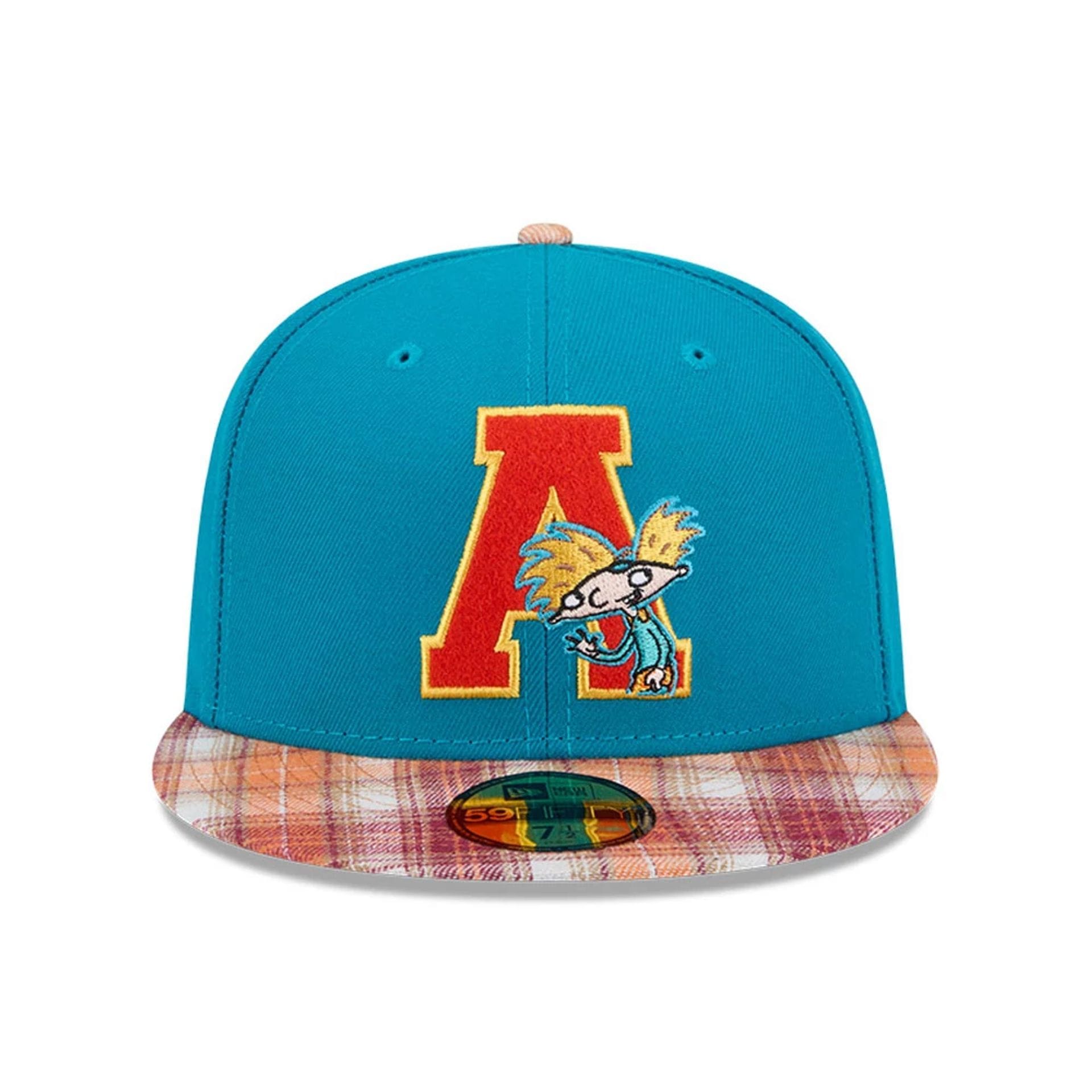 Hey Arnold Letterman Turquoise 59FIFTY Fitted Cap-kentox