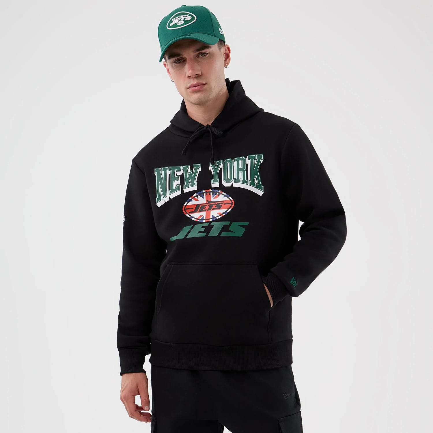New York Jets NFL International Series Games Black Pullover Hoodie-kentox
