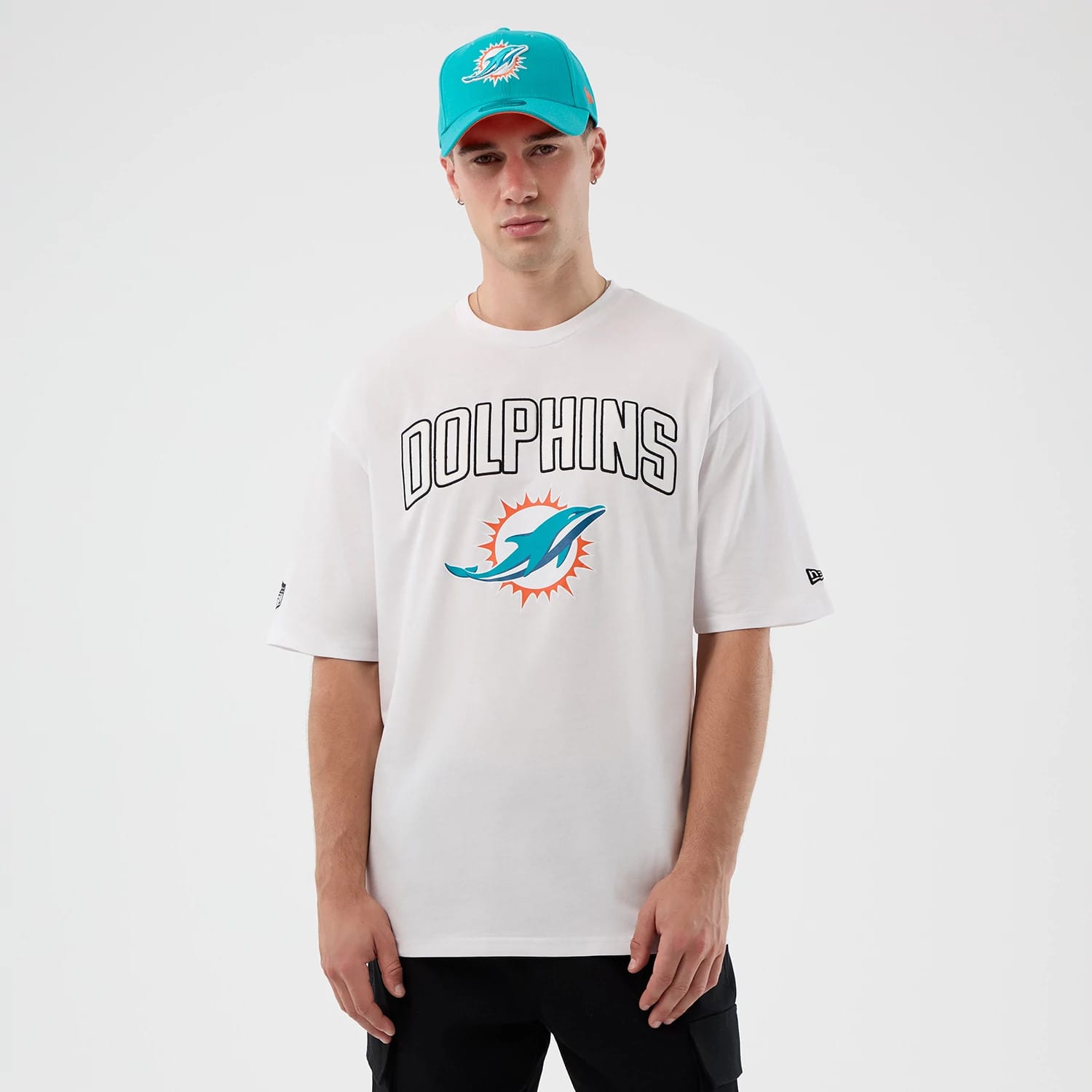 Miami Dolphins NFL International Series Games White Oversized T-Shirt-kentox