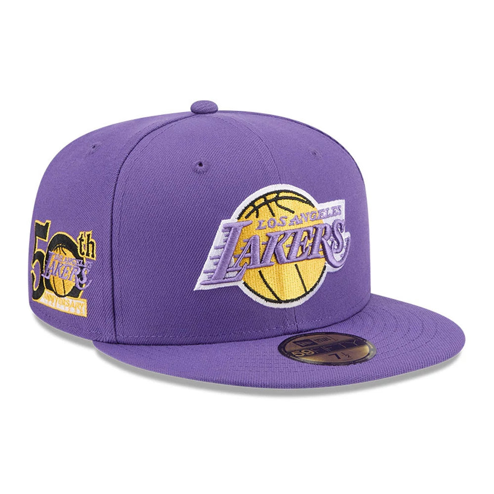 LA Lakers NBA Hardwood Classic Purple 59FIFTY Fitted Cap-kentox