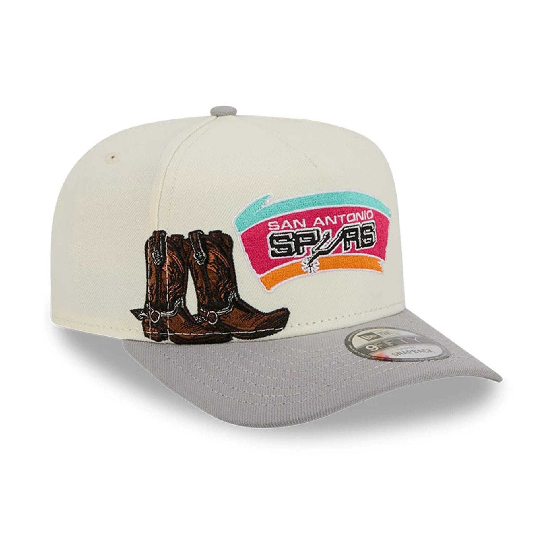 San Antonio Spurs NBA Grey 9FIFTY A-Frame Snapback Adjustable Cap-kentox