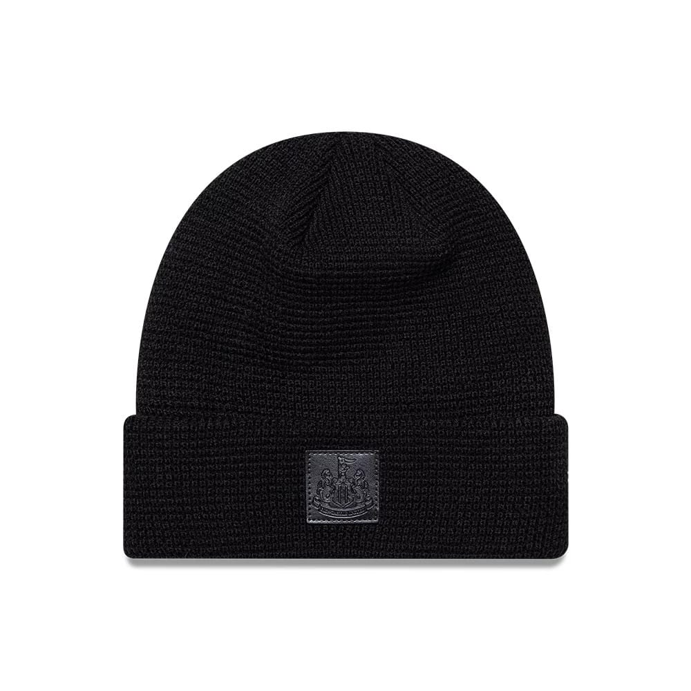 Newcastle United FC Waffle Black Cuff knit Beanie Hat-kentox