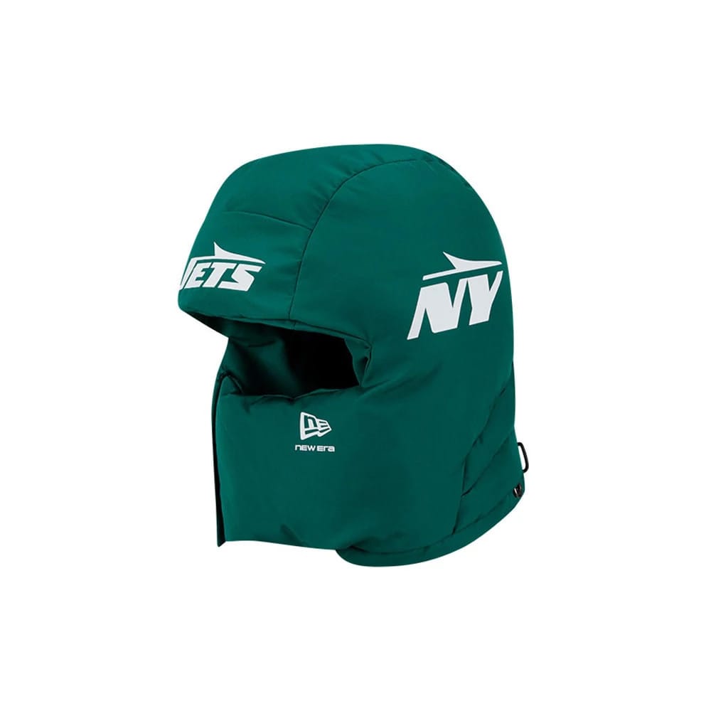 New York Jets NFL Puffer Helmet Green Trapper Hat-kentox