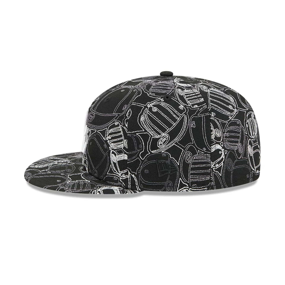 Atlanta Braves MLB Cap Scramble Black 59FIFTY Fitted Cap-kentox